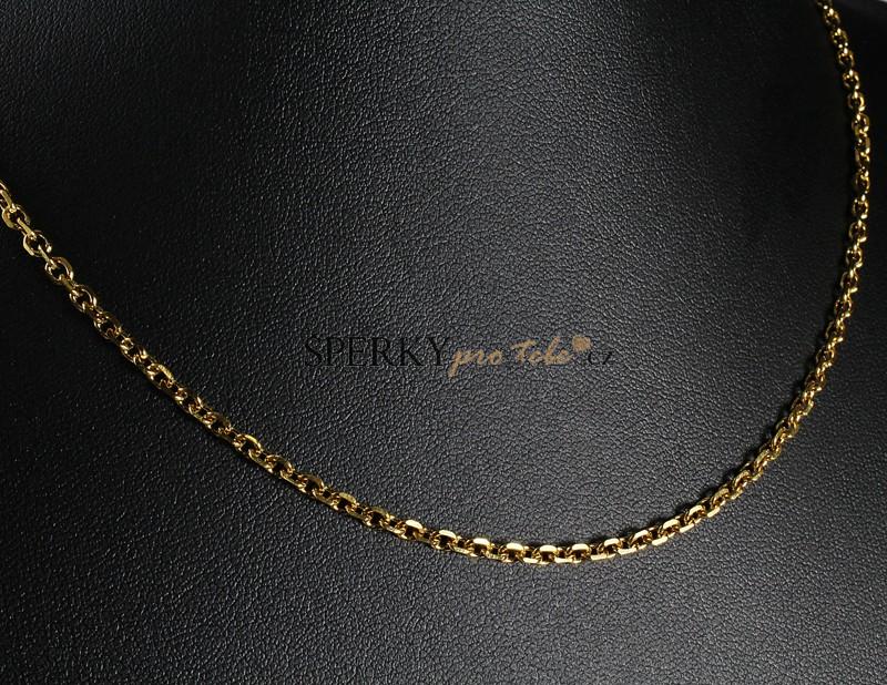 Řetízek CLASSIC gold 0,12 x 50 cm z chirurgické oceli S822050